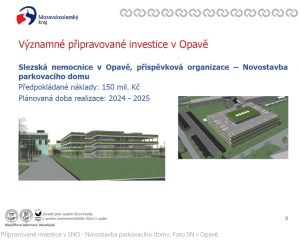 Vizualizace původně plánovaného parkovacího domu v areálu opavské Slezské nemocnice. Zdroj: MSK