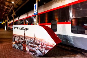 První vlak z Vilniusu do Rigy. Foto: LTG Link