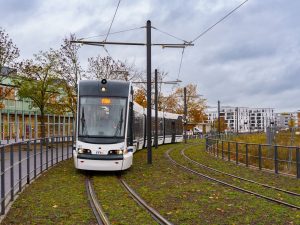 Nová tramvajová trať v Mannheimu. Foto: rnv