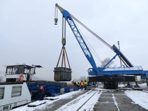 Přeprava transformátorů z Lovosic směr Německo a Polsko. Pramen: ŘVC