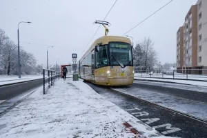 Opravená tramvajová trať ve Skvrňanech. Foto: M. Pecuch / Plzen.eu