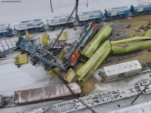 Nehoda dvou nákladních vlaků v České Třebové. Foto: Správa železnic