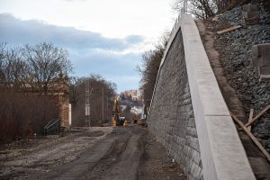 Oprava a zdvoukolejnění Branického mostu a přilehlých tratí (leden 2024). Foto: ROPID