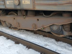 Vykolejení lokomotivy v úseku Ústí nad Labem sever - Ústí nad Labem hlavní nádraží. Zdroj: Datel