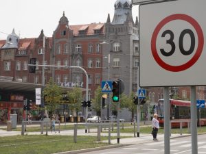 Zóna 30 v centru Katovic. Foto: Urząd Miasta Katowice