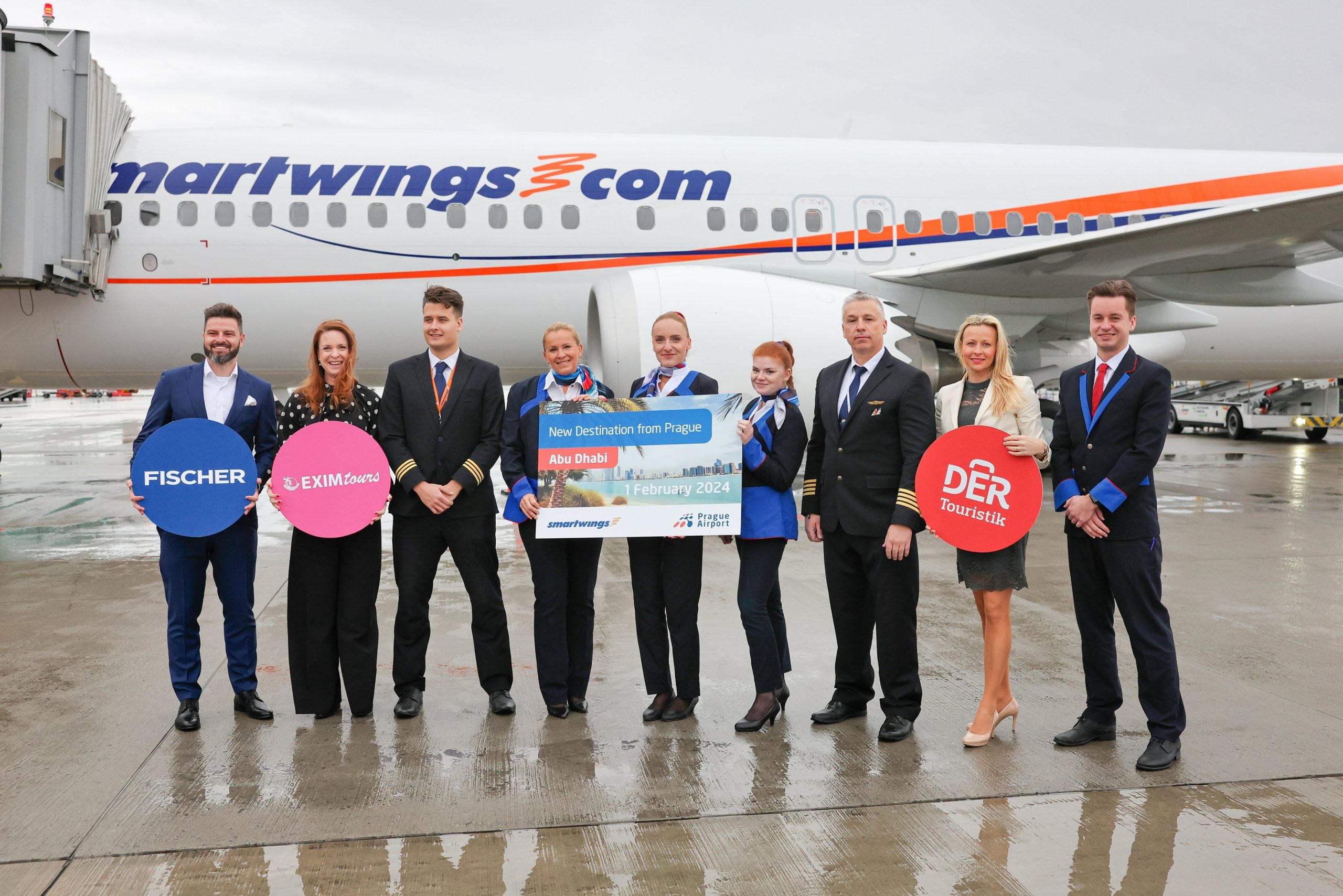 Der Touristik spustil ve spolupráci se Smartwings charterové lety z Prahy do Abú Dhabí. Zdroj: Letiště Praha