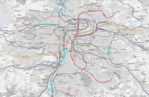 Mapa pražských přívozů. Zdroj: ROPID