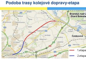 Trasa kolejového napojení Brandýsa s Prahou. Foto: Středočeský kraj