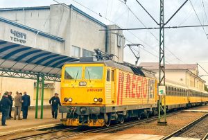 Vlak RegioJetu dorazil poprvné do ukrajinského Čopu. Foto: Ukrzaliznycja