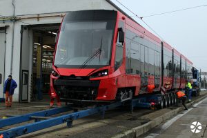 Dodávka prvních obousměrných tramvají Škoda ForCity Plus 30T do Bratislavy. Zdroj: DPB