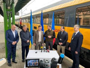 Vlak RegioJetu dorazil poprvné do ukrajinského Čopu. Foto: Martin Žarnovický