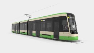Vizualizace nové tramvaje pro Braniborsko - FCB. Zdroj: Škoda Group