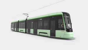 Vizualizace nové tramvaje pro Braniborsko - FCB. Zdroj: Škoda Group
