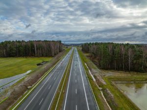 Stavba rychlostní silnice v Polsku (S6). Foto: Budimex