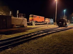 Příjezd lokomotivy 705.914 do Třemešné. Foto: David Chovančík
