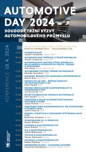 Program Automotive Day 2024.Zdroj: Masarykův ústav vyšších studií na ČVUT v Praze