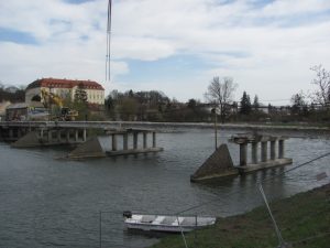 Demolice mostu v Napajedlech. Foto: Ředitelství silnic Zlínského kraje