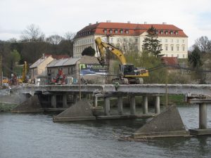 Demolice mostu v Napajedlech. Foto: Ředitelství silnic Zlínského kraje