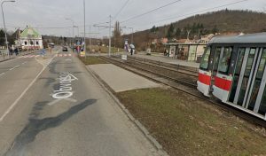 Tramvajová trať v Obvodové ulici v Brně. Foto: Google Street View