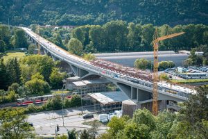 Rekonstrukce Branického mostu v Praze (stav květen 2024). Foto: PID
