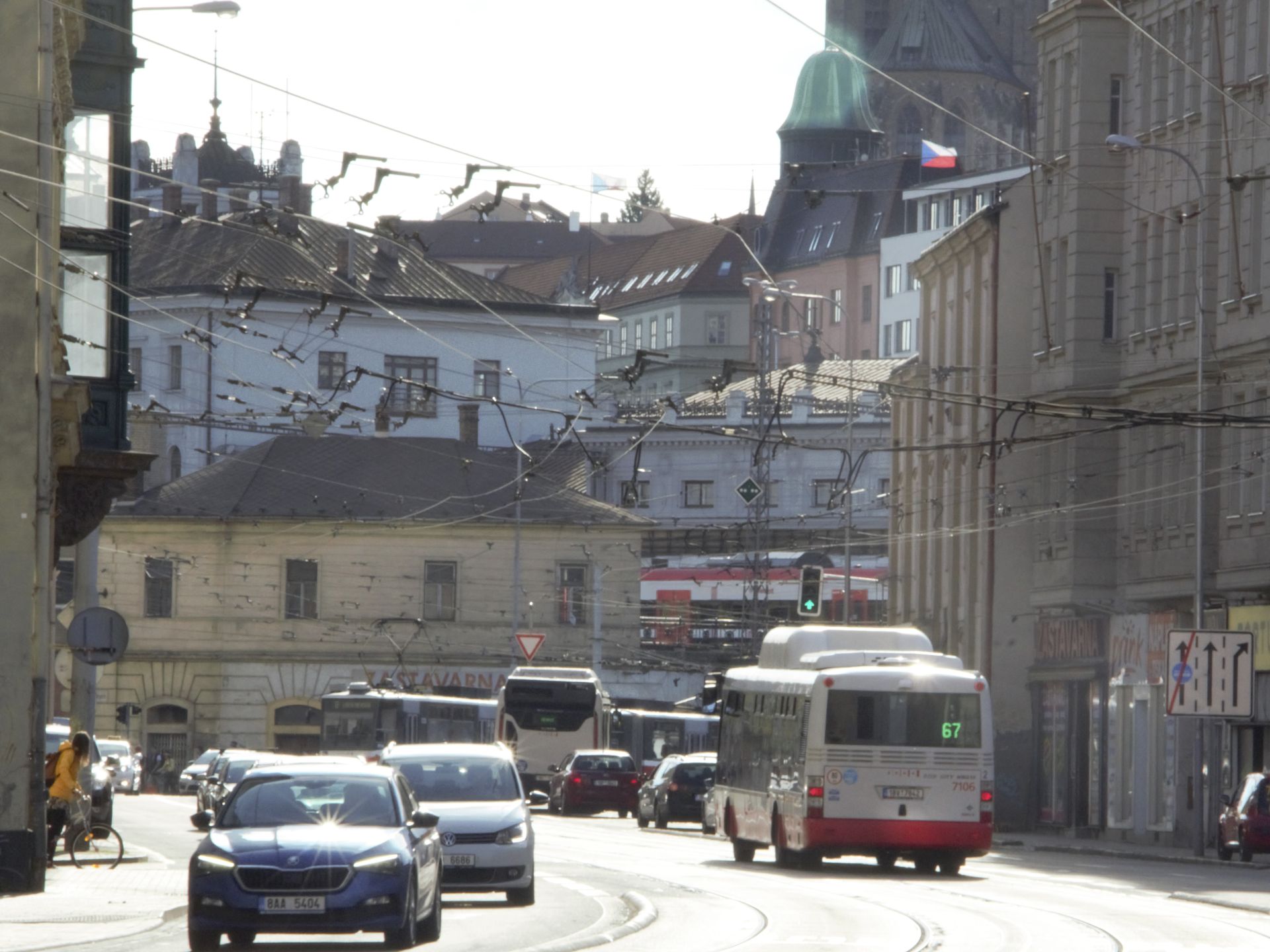 Brno, křižovatka ulic Dornych, Křenová a Koliště. Autor: Matěj Žabčík