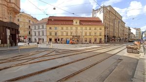 Oprava tramvajové trati Karlovo náměstí – Lazarská. Foto: PID