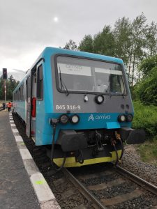 Vykolejení jednotky 845 společnosti Arriva vlaky v Rychnově u Jablonce nad Nisou. Foto: Drážní inspekce