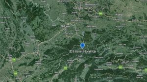 Slovenská D3 u Čadce na mapě.Zdroj: Google Earth