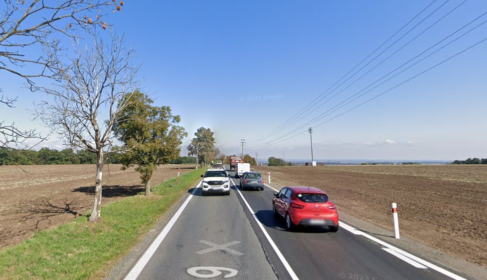 Silnice I/9 mezi Líbeznicemi a D8. Foto: Google Street View