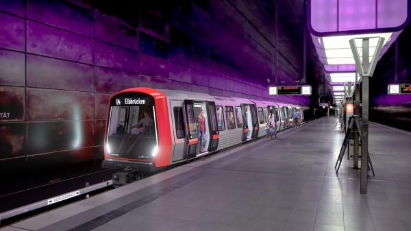Vizializace nových vlaků metra pro Hamburk. Zdroj: Alstom