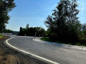 Opravené křižovatky u Všechrom. Foto: Krajská Správa a údržba silnic Středočeského kraje