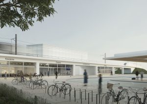 Vítězný návrh podoby nádraží v Hranicích na Moravě. Foto: Nemec Taller Architektur