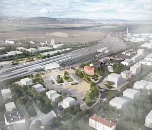 Vítězný návrh podoby nádraží v Hranicích na Moravě. Foto: Nemec Taller Architektur