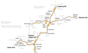 Mapa provozního souboru Allgau.  Foto: BEG