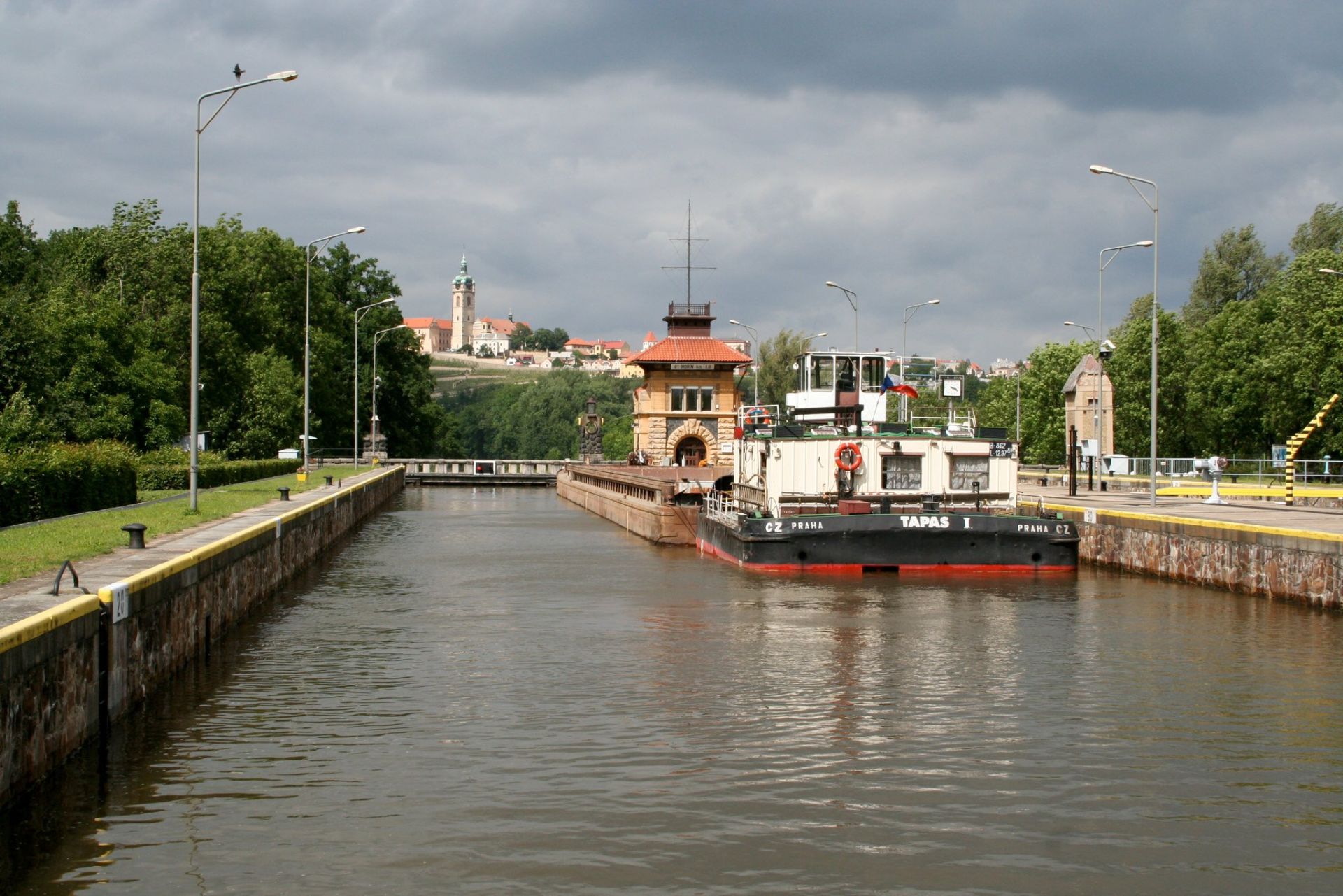Plavební komora Hořín. Pramen: Povodí Vltavy