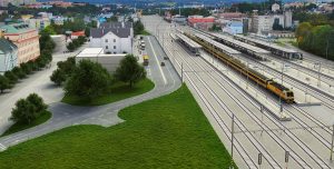 Vizualizace Central Station v Liberci. Foto: Správa železnic