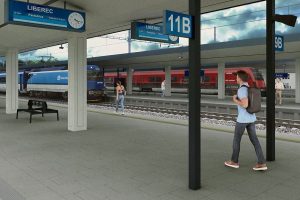 Vizualizace Central Station v Liberci. Foto: Správa železnic