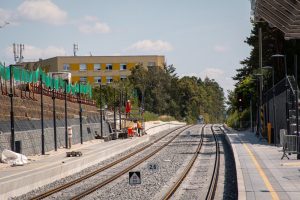 Obnovený železniční provoz ve stanici Kladno-město. Foto: PID