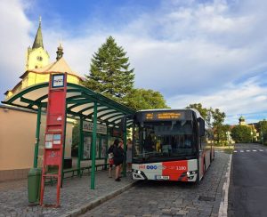 Autobus PID v Mníšku pod Brdy. Foto: Město Mníšek pod Brdy