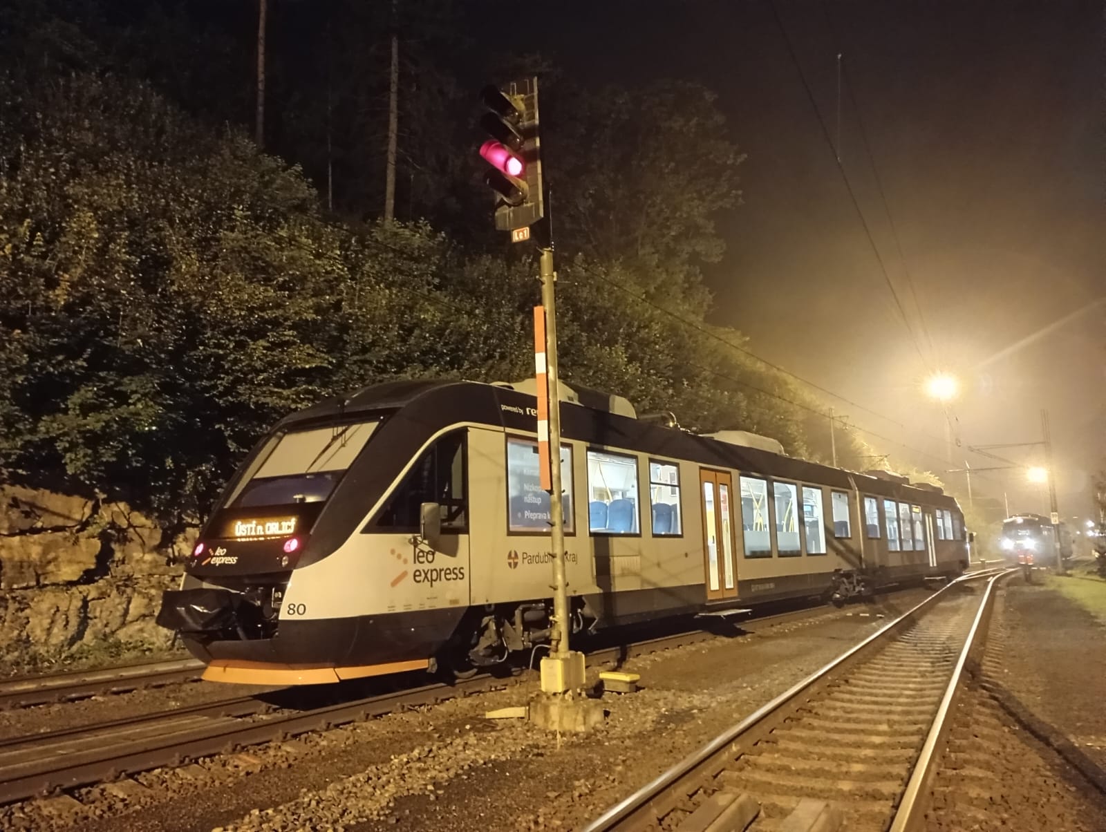 Mimořádná událost ve stanici Jablonné nad Orlicí. Foto: Drážní inspekce