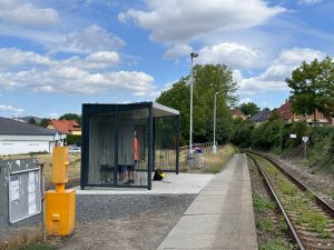 Nový přístřešek SMART zastávky Louny střed. Foto: Město Louny