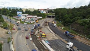 Stavba Velkého městského okruhu Tomkovo náměstí - Rokytova. Foto: ŘSD