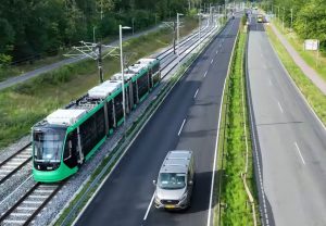 První jízda tramvaje v Kodani po 52 letech. Foto: Hovedstadens Letbane