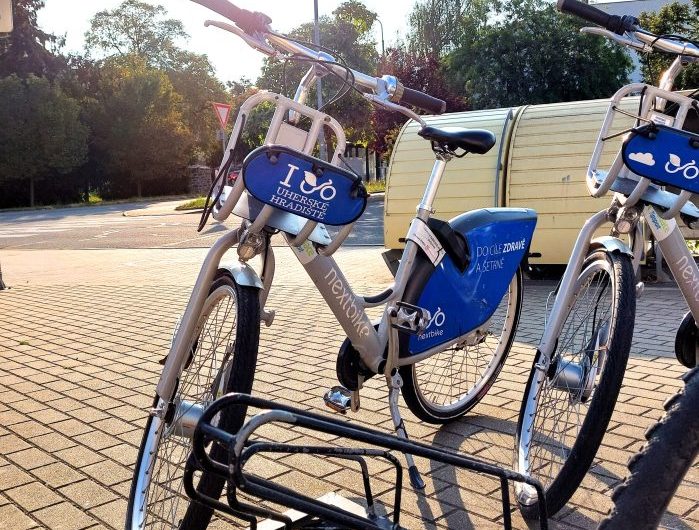 Sdílená kola nextbike v Uherském Hradišti. Foto: Město Uherské Hradiště