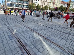 Návrat tramvají na Václavské náměstí po rekonstrukci tratě. Foto: Zdopravy.cz / Jan Nevyhoštěný