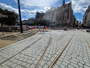 Návrat tramvají na Václavské náměstí po rekonstrukci tratě. Foto: Zdopravy.cz / Jan Nevyhoštěný