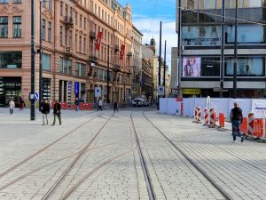 Návrat tramvají na Václavské náměstí po rekonstrukci tratě. Foto: Zdopravy.cz / Jan Nevyhoštěný