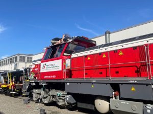 CZ LOKO vystavuje svůj DualShunter, během veletrhu ho předá slavnostně prvnímu zákazníkovi. Foto: Jan Sůra / Zdopravy.cz