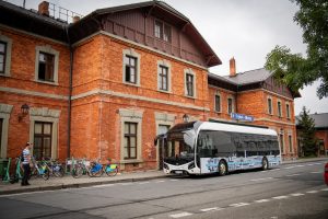 Elektrobus SOR ENS 12 dopravce Transdev Slezsko ve Frýdku-Místku. Zdroj: Město Frýdek-Místek