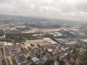 Ostrava pod vodou. Zdroj: Policie ČR